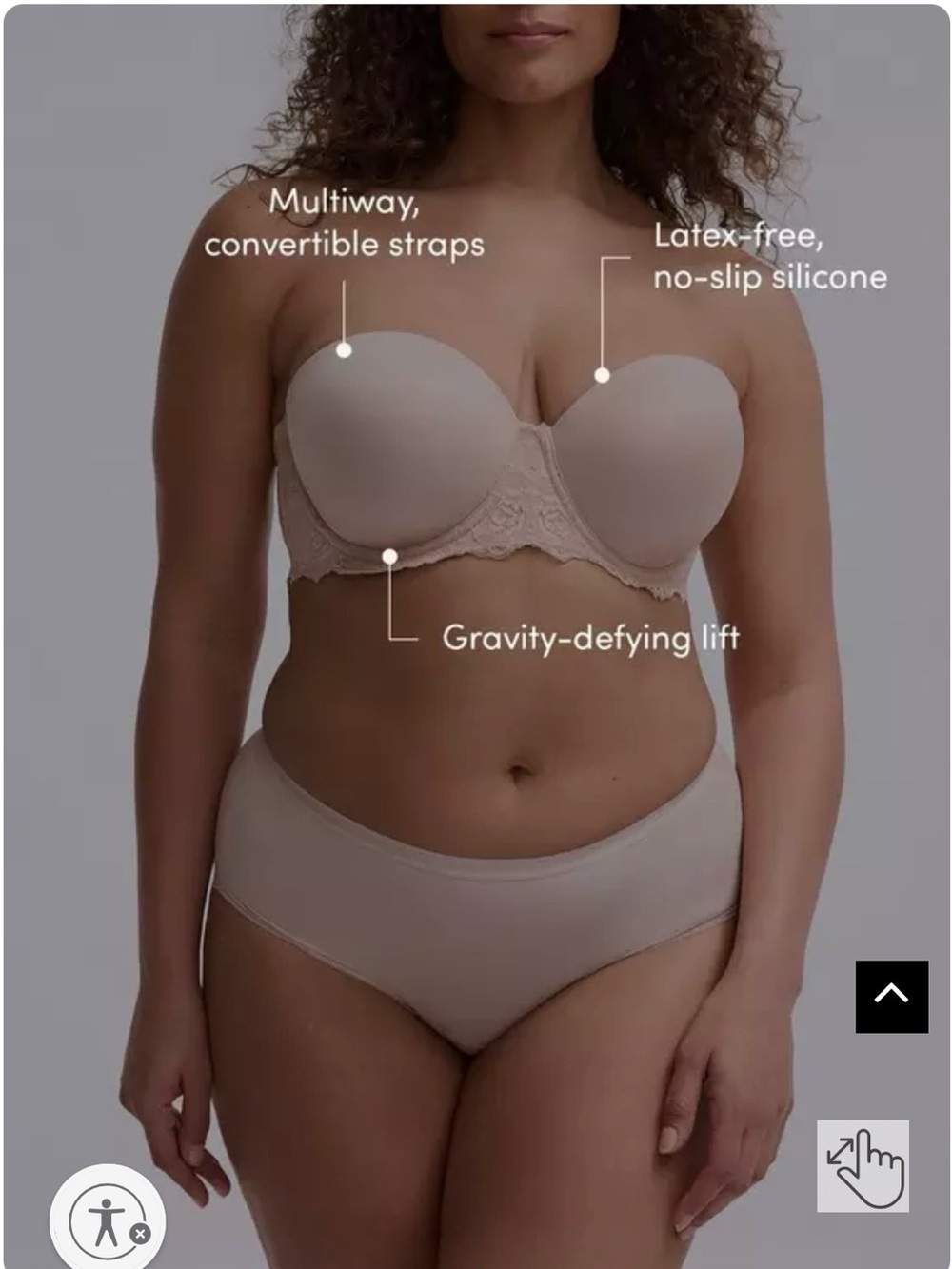 Torrid Strapless Lace-Trim Bra in Nude - Picture 4 of 5